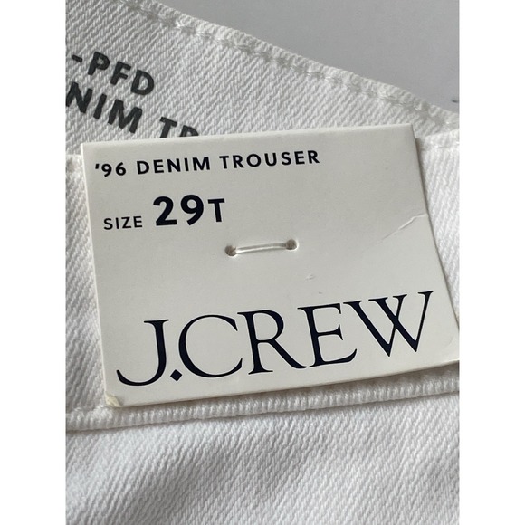 J.Crew 96 Denim Wide Leg Hi Rise Trouser Size Women's 29 Tall White Jeans - Picture 3 of 8